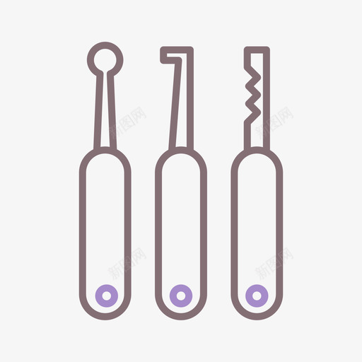 开锁器私家侦探线性颜色svg_新图网 https://ixintu.com 开锁 私家侦探 线性 颜色