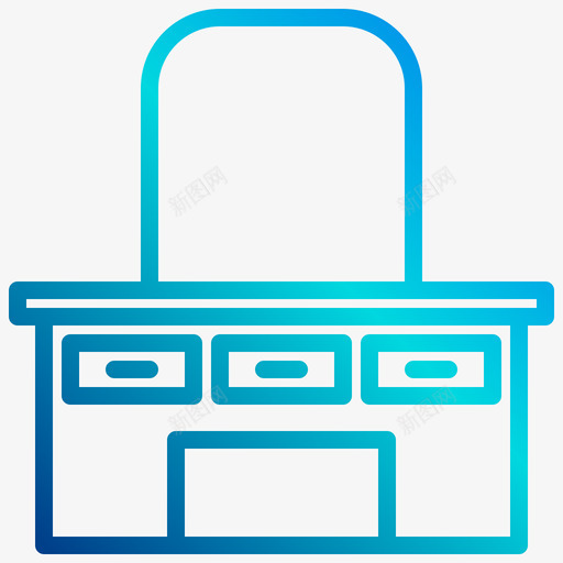 梳妆台家具60线性坡度svg_新图网 https://ixintu.com 梳妆台 家具 线性 坡度