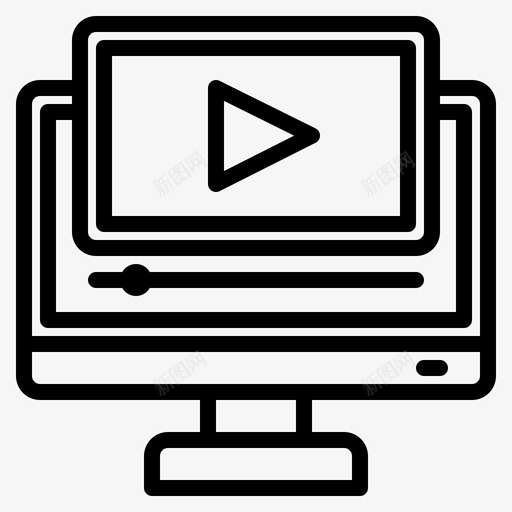 视频播放器计算机应用1线性svg_新图网 https://ixintu.com 视频 播放器 计算机 应用 线性