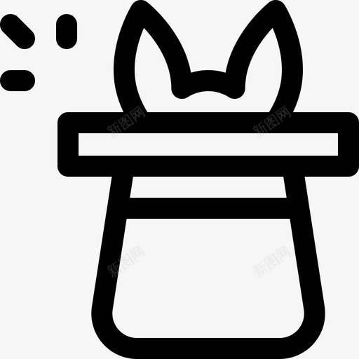 魔术帽娱乐72线性svg_新图网 https://ixintu.com 魔术 娱乐 线性