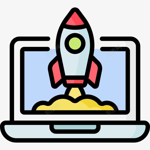 启动计算机功能2线性颜色svg_新图网 https://ixintu.com 启动 计算机 功能 线性 颜色