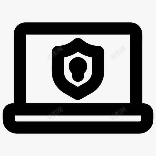 笔记本锁密码保护svg_新图网 https://ixintu.com 笔记本 密码 保护 安全 防护
