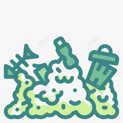 废物气候变化40双色调svg_新图网 https://ixintu.com 废物 气候变化 双色 色调