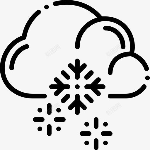 下雪冬季142线性svg_新图网 https://ixintu.com 下雪 冬季 线性