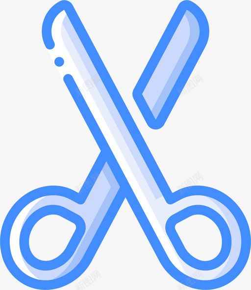 剪刀接口110蓝色svg_新图网 https://ixintu.com 剪刀 接口 蓝色