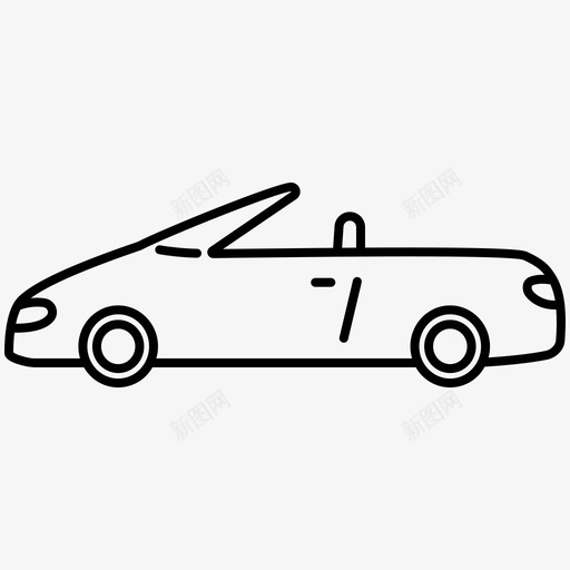 汽车敞篷车天窗svg_新图网 https://ixintu.com 运输 汽车 敞篷车 天窗 车辆 轮廓