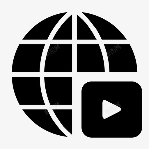 在线电影视频网络svg_新图网 https://ixintu.com 在线电影 网络 视频 网站 字形