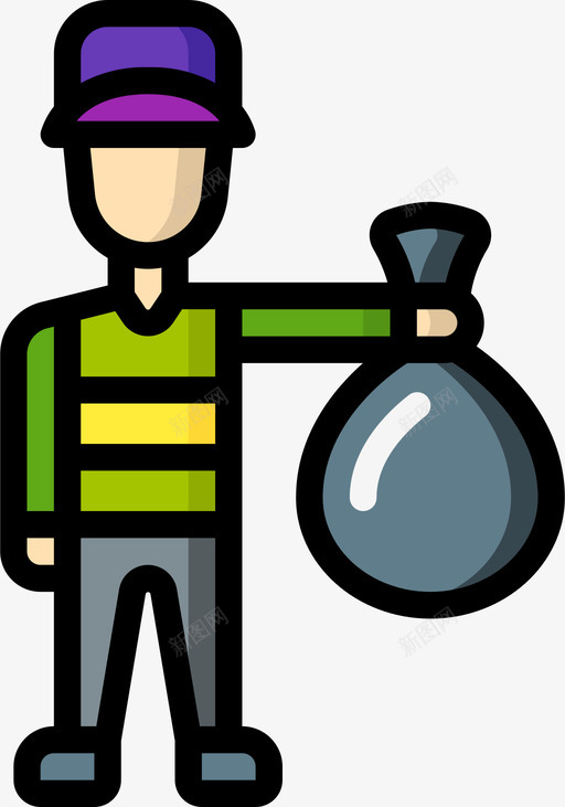 垃圾箱垃圾桶7线性颜色svg_新图网 https://ixintu.com 垃圾箱 垃圾桶 线性 颜色