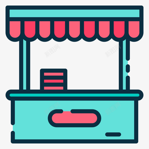 食品摊操场62线性颜色svg_新图网 https://ixintu.com 食品 操场 线性 颜色