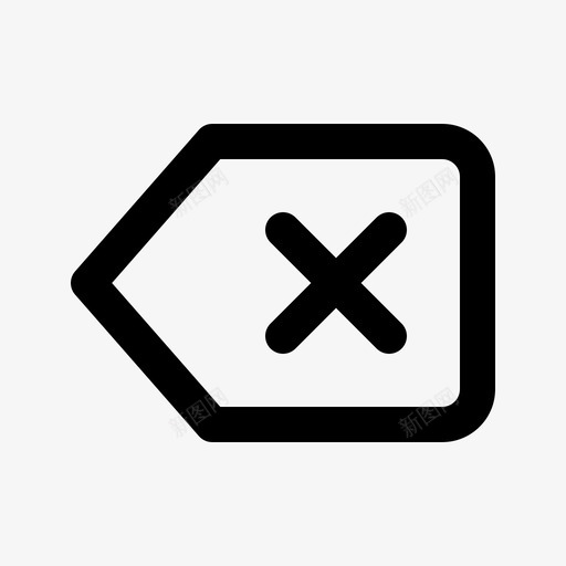 删除退格基本用户界面圆角线图标svg_新图网 https://ixintu.com 删除 退格 基本 用户界面 圆角 线图 图标