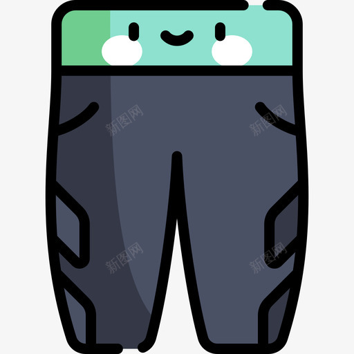 瑜伽裤瑜伽40线性颜色svg_新图网 https://ixintu.com 瑜伽 线性 颜色
