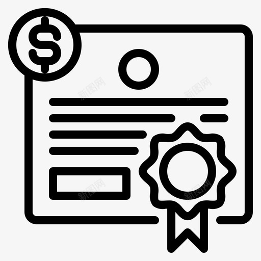 证书商业和金融117直系svg_新图网 https://ixintu.com 证书 商业 金融 直系