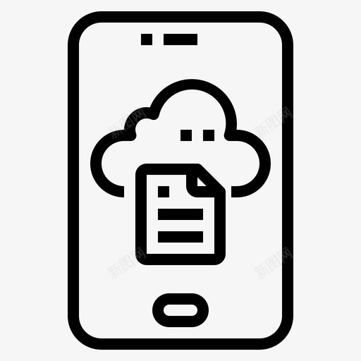 云计算智能手机技术11线性svg_新图网 https://ixintu.com 云计算 智能 手机 技术 线性