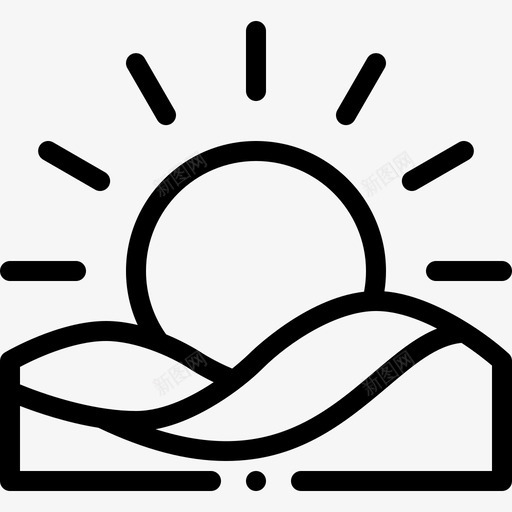 日落景观93线性svg_新图网 https://ixintu.com 日落 景观 线性