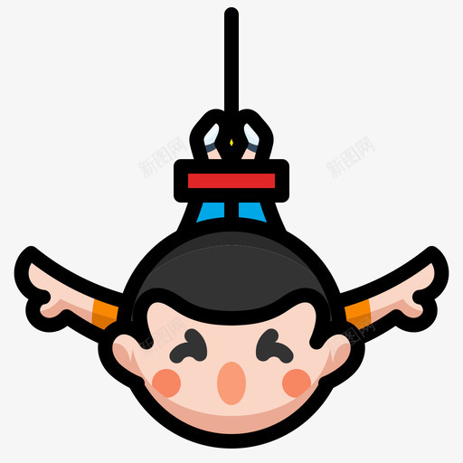 蹦极极限运动27线性颜色svg_新图网 https://ixintu.com 蹦极 极限运动 线性 颜色