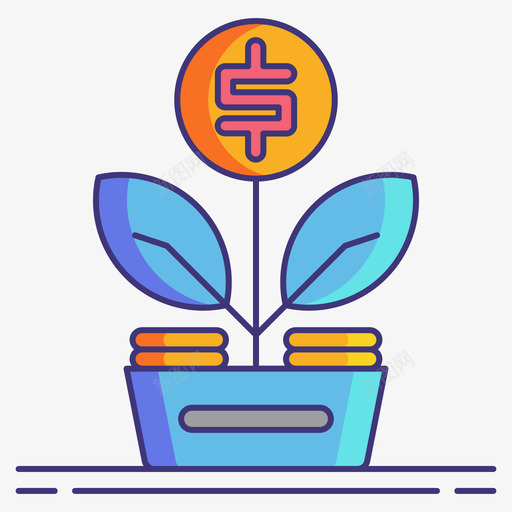 增长银行业122线性颜色svg_新图网 https://ixintu.com 增长 银行业 线性 颜色