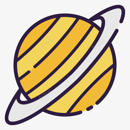 行星太空209线性颜色svg_新图网 https://ixintu.com 行星 太空 线性 颜色