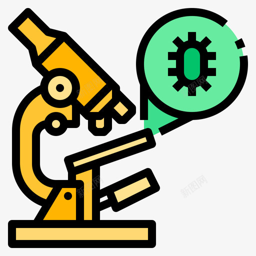 显微镜病毒8线色svg_新图网 https://ixintu.com 显微镜 病毒 线色