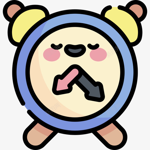 闹钟睡眠时间59线性颜色svg_新图网 https://ixintu.com 闹钟 睡眠 时间 线性 颜色