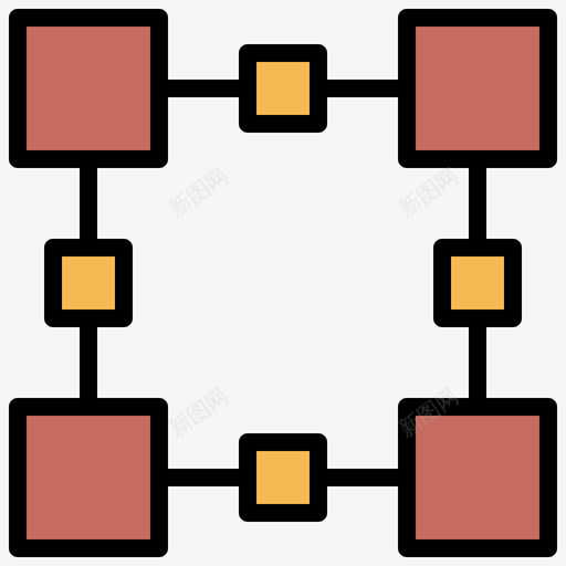 区块链区块链和金融科技线性颜色svg_新图网 https://ixintu.com 区块 金融 科技 线性 颜色