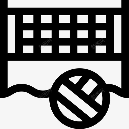 沙滩排球夏季177直线型svg_新图网 https://ixintu.com 沙滩排球 夏季 直线 线型