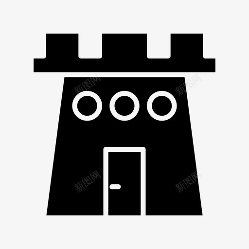 建筑城堡大门svg_新图网 https://ixintu.com 建筑 城堡 大门 骑士 塔楼 度假