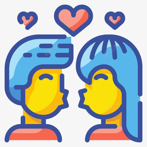吻爱150线性颜色svg_新图网 https://ixintu.com 线性 颜色