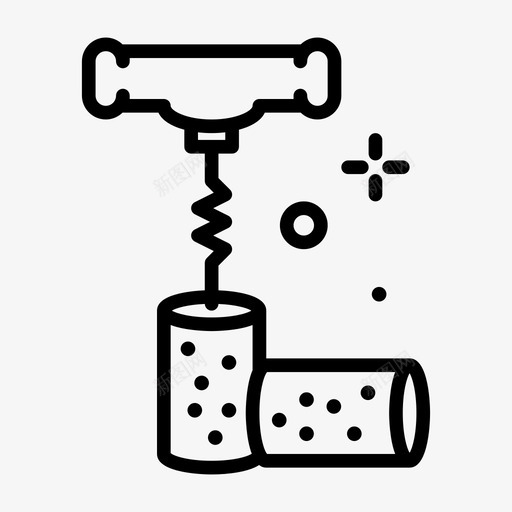 开瓶器饮料37线性svg_新图网 https://ixintu.com 开瓶器 饮料 线性