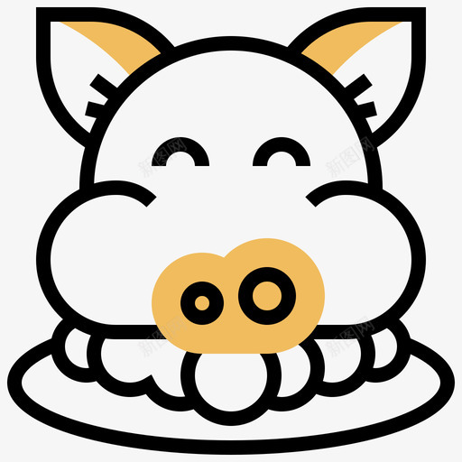 猪农历79年黄影svg_新图网 https://ixintu.com 农历 79年 黄影