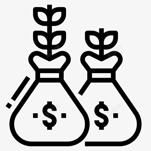 国际基金增长svg_新图网 https://ixintu.com 国际 基金 增长 投资 资金 钱袋 全球 业务