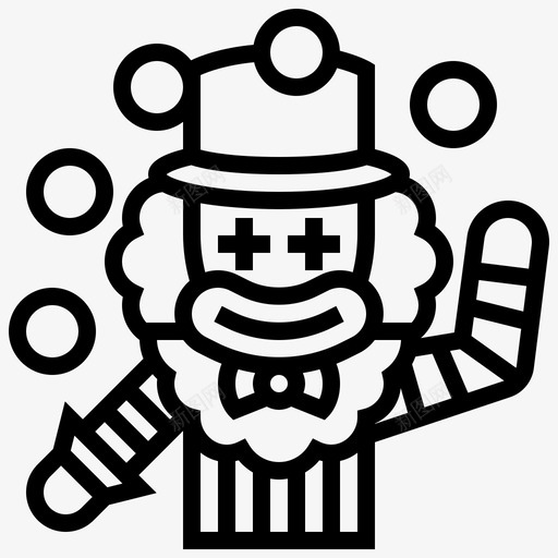 小丑马戏团元素3直系svg_新图网 https://ixintu.com 小丑 马戏团 元素 直系