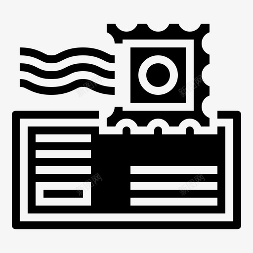 邮票邮政服务14字形svg_新图网 https://ixintu.com 邮票 邮政服务 字形