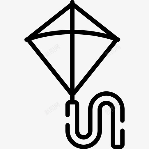 风筝业余爱好6线性svg_新图网 https://ixintu.com 风筝 业余爱好 线性