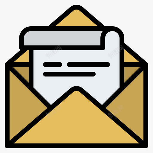 信纸231办公室线性颜色svg_新图网 https://ixintu.com 信纸 办公室 线性 颜色