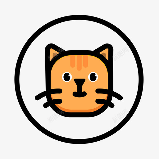 橘猫svg_新图网 https://ixintu.com 橘猫 多色 可爱
