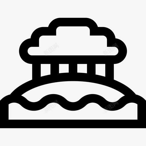岛屿假日77线性svg_新图网 https://ixintu.com 岛屿 假日 线性