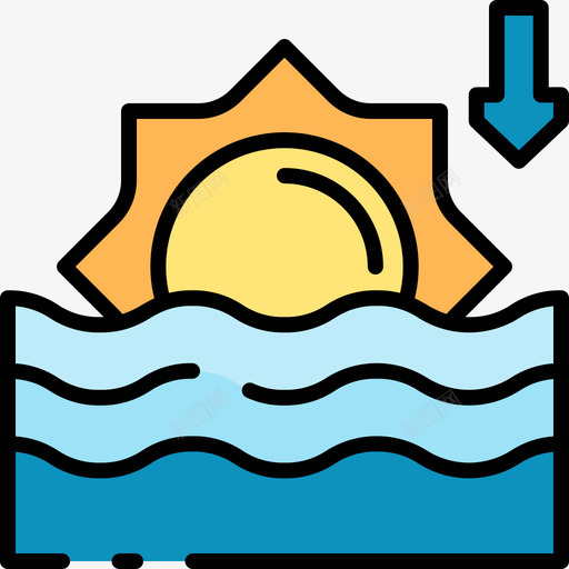 日落天气334线性颜色svg_新图网 https://ixintu.com 日落 天气 线性 颜色
