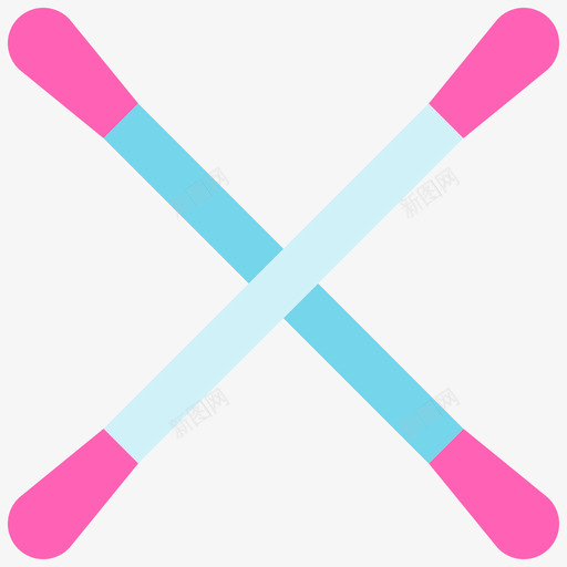 棉签清洁135扁平svg_新图网 https://ixintu.com 棉签 清洁 扁平