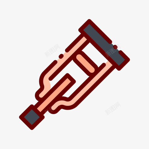 拐杖理疗27线性颜色svg_新图网 https://ixintu.com 拐杖 理疗 线性 颜色