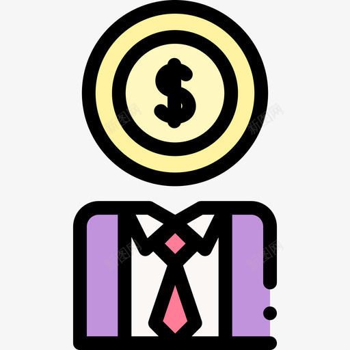 金钱领导力55线性颜色svg_新图网 https://ixintu.com 金钱 领导力 线性 颜色