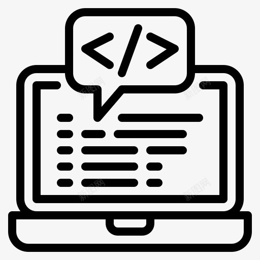 编码在线营销37线性svg_新图网 https://ixintu.com 编码 在线 营销 线性