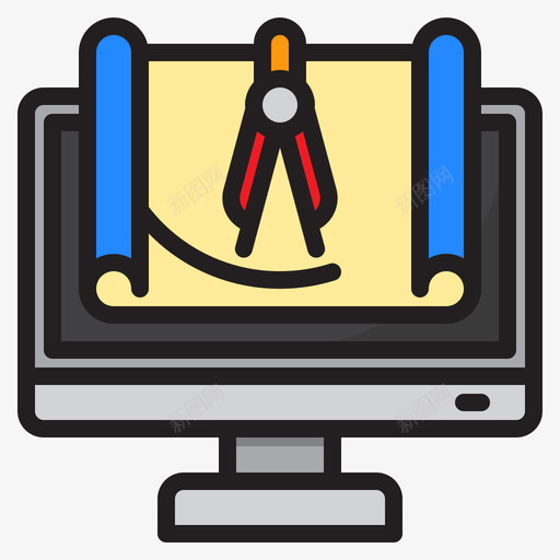 设计计算机应用4线颜色svg_新图网 https://ixintu.com 设计 计算机 应用 颜色