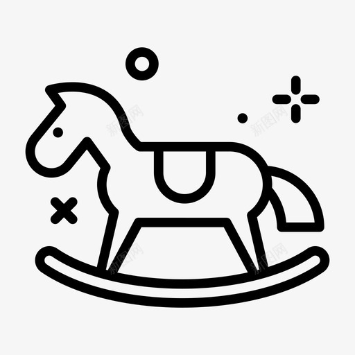 摇摆马玩具48直线型svg_新图网 https://ixintu.com 摇摆 玩具 直线 线型