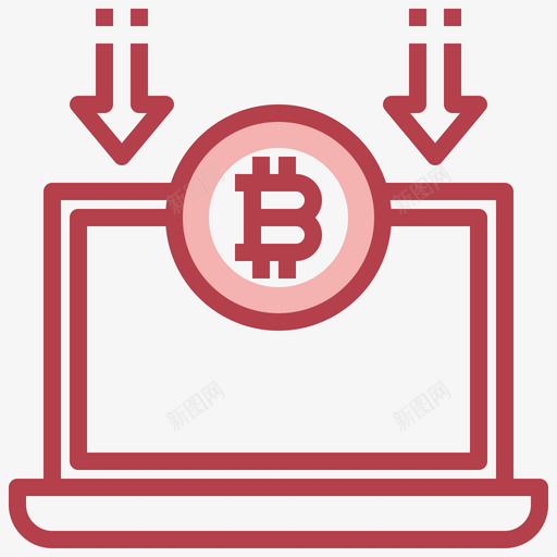 收入区块链和金融科技4红色svg_新图网 https://ixintu.com 收入 区块 金融 科技 红色