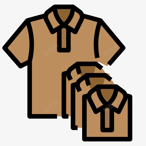 马球衫服装22线性颜色svg_新图网 https://ixintu.com 马球衫 球衫 服装 线性 颜色