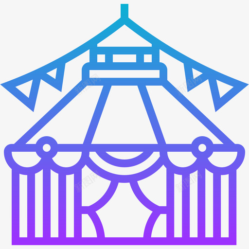帐篷马戏团元素4坡度svg_新图网 https://ixintu.com 帐篷 马戏团 元素 坡度