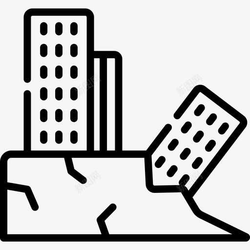 地震自然灾害40线性svg_新图网 https://ixintu.com 地震 自然灾害 线性