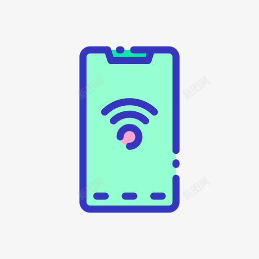 智能手机物联网128线性颜色svg_新图网 https://ixintu.com 智能 手机 联网 线性 颜色
