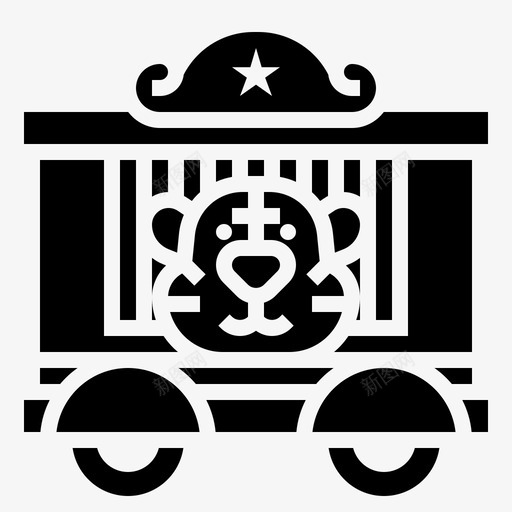 笼子马戏团元素5雕文svg_新图网 https://ixintu.com 笼子 马戏团 元素 雕文