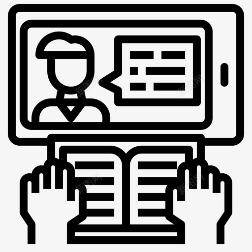 在线学习在线教育47线性svg_新图网 https://ixintu.com 在线学习 在线教育 线性